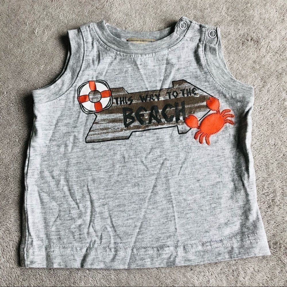 Kid’s Headquarters This way To The Beach Baby Tank